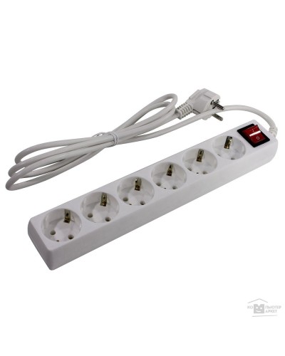 SP6W-250. Сетевой фильтр 6 розеток, 5м, белый. 5bites в Астрахани