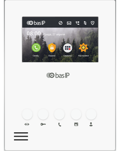 AU-04LA (AU-04L) WHITE. Монитор IP-домофона. BAS-IP в Астрахани