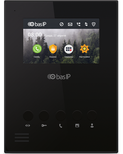 AU-04LA (AU-04L) BLACK. Монитор IP-домофона. BAS-IP в Астрахани