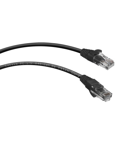 PC-UTP-RJ45-Cat.5e-3m-BK (7686c), чёрный. Патч-корд медный. CABEUS в Астрахани