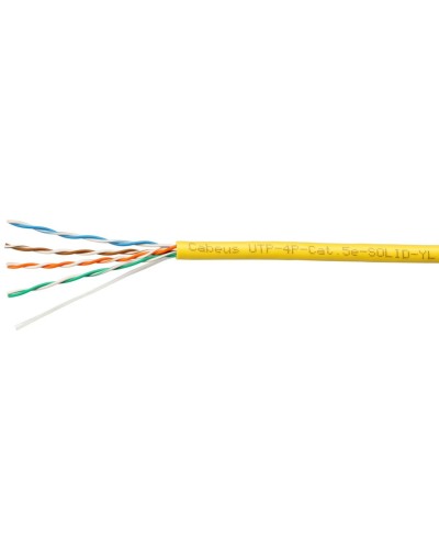 UTP-4P-Cat.5e-SOLID-YL (7251c). Кабель «витая пара» (LAN) для структурированных систем связи. CABEUS в Астрахани