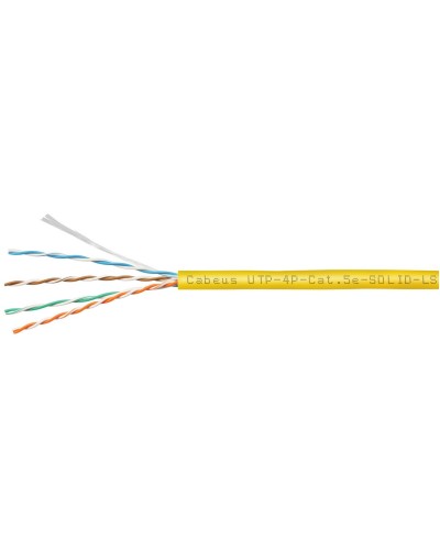 UTP-4P-Cat.5e-SOLID-LSZH-YL (9780c). Кабель «витая пара» (LAN) для структурированных систем связи. CABEUS в Астрахани