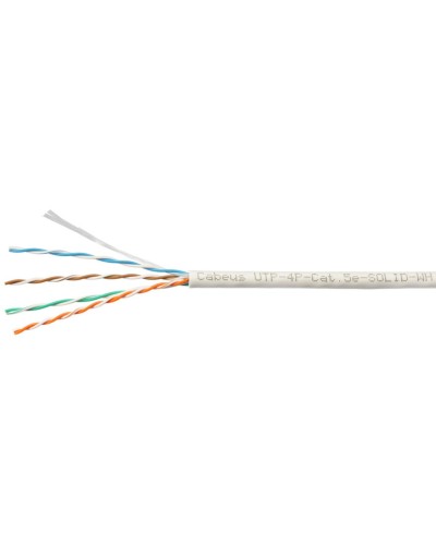 UTP-4P-Cat.5e-SOLID-WH-100 (7471c-5). Кабель «витая пара» (LAN) для структурированных систем связи. CABEUS в Астрахани
