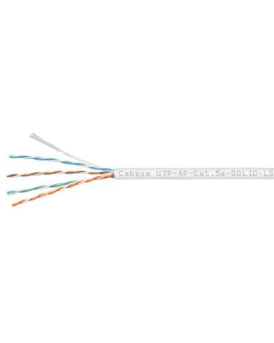 UTP-4P-Cat.5e-SOLID-LSZH-WH (9782c). Кабель «витая пара» (LAN) для структурированных систем связи. CABEUS в Астрахани