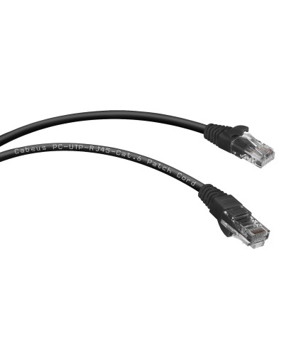 PC-UTP-RJ45-Cat.6-5m-BK (8667c), чёрный. Патч-корд медный. CABEUS в Астрахани