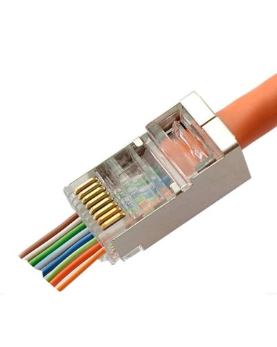 8P8C-SH-C6-FC (100 шт) (10797c). Разъем RJ-45. CABEUS в Астрахани