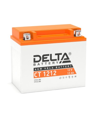 Delta CT 1212. Аккумулятор герметичный свинцово-кислотный стартерный. Delta в Астрахани