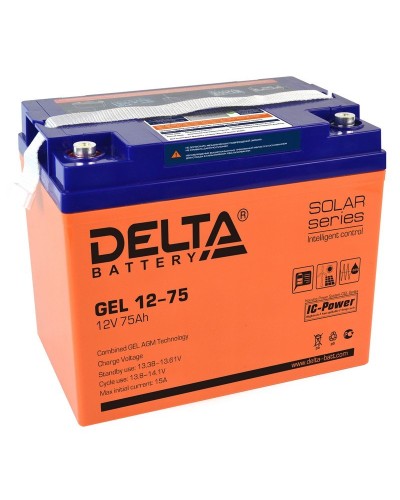 Delta GEL 12-75. Аккумулятор герметичный свинцово-кислотный. Delta в Астрахани