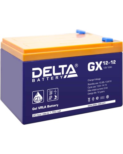 Delta GX 12-12. Аккумулятор герметичный свинцово-кислотный. Delta в Астрахани