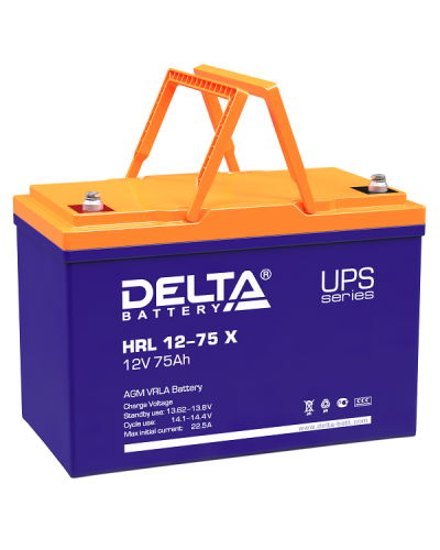 Delta HRL 12-75 X. Аккумулятор герметичный свинцово-кислотный. Delta в Астрахани