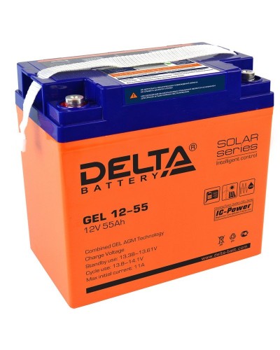 Delta GEL 12-55. Аккумулятор герметичный свинцово-кислотный. Delta в Астрахани