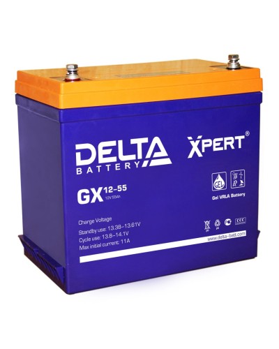 Delta GX 12-55. Аккумулятор герметичный свинцово-кислотный. Delta в Астрахани