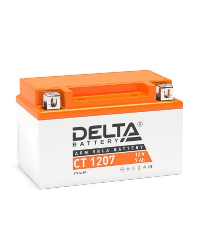 Delta CT 1207. Аккумулятор герметичный свинцово-кислотный стартерный. Delta в Астрахани