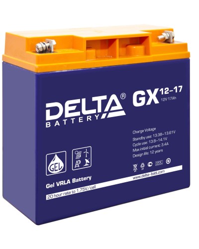 Delta GX 12-17. Аккумулятор герметичный свинцово-кислотный. Delta в Астрахани