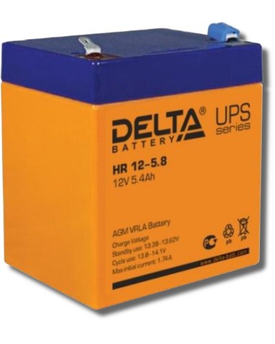 Delta HR 12-5.8. Аккумулятор герметичный свинцово-кислотный. Delta в Астрахани