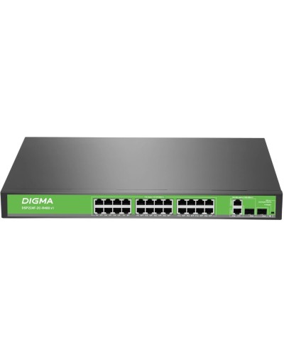 DSP224F-2C-R400 DSP224F-2C-R400 V1 (L2) 24х100Мбит/с 2хКомбо(1000BASE-T/SFP) 24PoE 24PoE+ 400W. Коммутатор с питанием по PoE. Digma в Астрахани