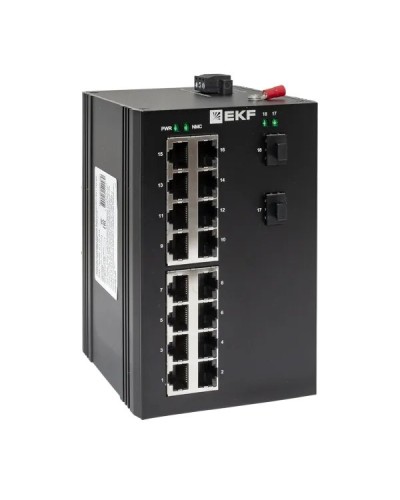 TSX-U-2GX/SFP-16GT. Промышленный неуправляемый коммутатор. EKF в Астрахани