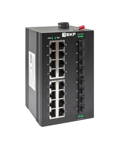TSX-U-8GX/SFP-16GT. Промышленный неуправляемый коммутатор. EKF в Астрахани