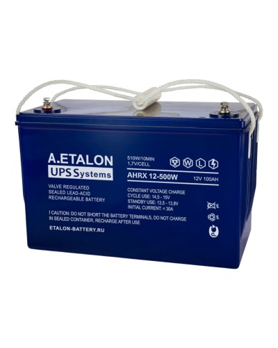 A.ETALON AHRX 12-500W (100). Аккумулятор герметичный свинцово-кислотный. ETALON в Астрахани