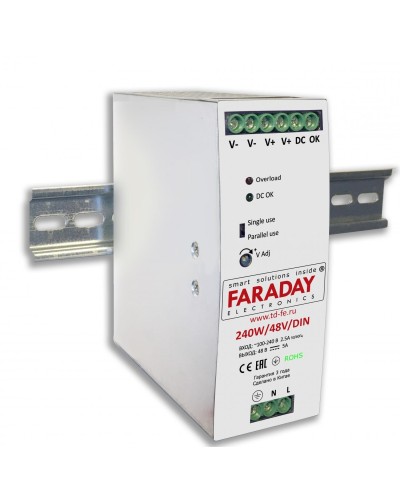 240W/48V/DIN. Блок питания. FARADAY в Астрахани