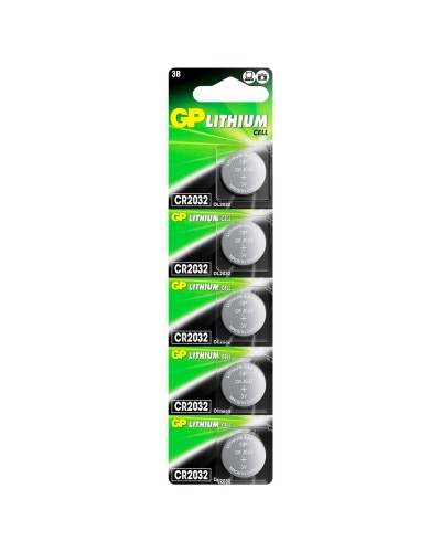 GP Lithium CR2032 (GP CR2032-2C5 100/2000), упак. 5 шт. БЛИСТЕР. Литиевые дисковые батарейки. GP Batteries в Астрахани