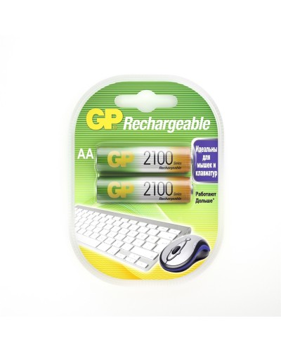 GP 210AAHC AA (GP 210AAHC-2DECRC2), упак. 2 шт.. Перезаряжаемые аккумуляторы. GP Batteries в Астрахани