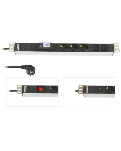 SHE19-6SH-B-2.5EU. Блок розеток 19. Hyperline в Астрахани