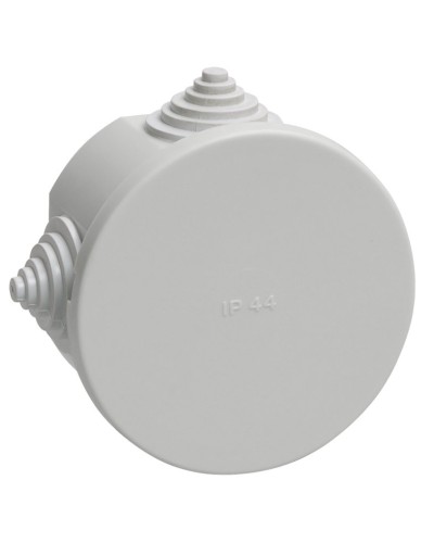 Коробка распаячная КМ41237 D75х40 открытой проводки IP44 4 гермоввода серая (UKO11-075-040-000-K41-44). Коробка распаячная безгалогенная (HF). IEK в Астрахани