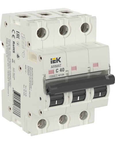 M10N 3P C 40А 10кА ARMAT (AR-M10N-3-C040). Автоматический выключатель. IEK в Астрахани