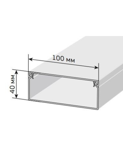 Короб 100х40 ЭЛЕКОР (CKK10-100-040-1-K01). Кабель-канал с двойным замком. IEK в Астрахани