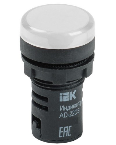 Лампа AD22DS (LED) матрица D22 мм 24В AC/DC белый (BLS10-ADDS-024-K01). Светосигнальный индикатор. IEK в Астрахани
