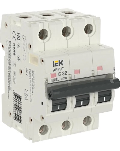 M06N 3P C 32А 6кА ARMAT (AR-M06N-3-C032). Автоматический выключатель. IEK в Астрахани