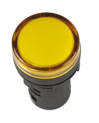 Лампа AD22DS (LED) матрица D22 мм желтый 12В AC/DC желтый (BLS10-ADDS-012-K05). Светосигнальный индикатор. IEK в Астрахани