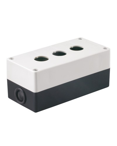 Корпус КП103 для кнопок 3 места белый (BKP10-3-K01). Корпус для кнопочных постов. IEK в Астрахани