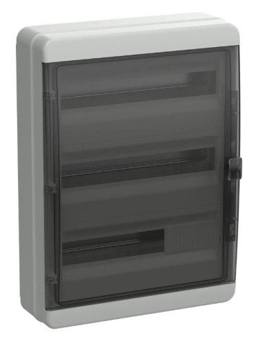 Корпус пластиковый КМПн-54 IP65 TEKFOR (TF5-KP72-N-54-65-K03-K02). Корпус модульный пластиковый черная прозрачная дверь. IEK в Астрахани