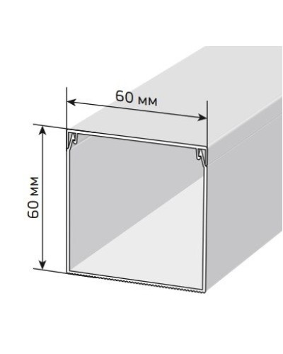 Короб 60х60 ЭЛЕКОР (CKK10-060-060-1-K01). Кабель-канал с двойным замком. IEK в Астрахани