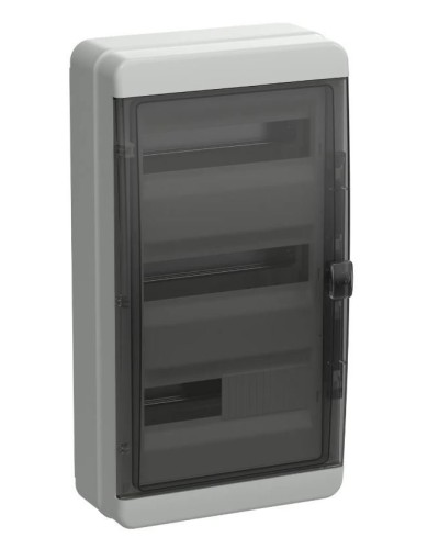 Корпус пластиковый КМПн-36 IP65 TEKFOR (TF5-KP72-N-36-65-K03-K02). Корпус модульный пластиковый черная прозрачная дверь. IEK в Астрахани