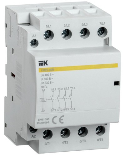 Контактор модульный КМ25-40М AC/DC (MKK21-25-40). Контактор модульный. IEK в Астрахани