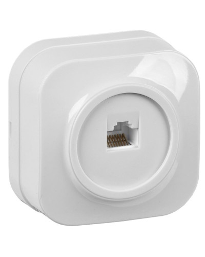 Розетка RJ45 кат.5E о/у РК10-ХБ белый IEK GLORY (EKH10-K01). Розетка компьютерная. IEK в Астрахани