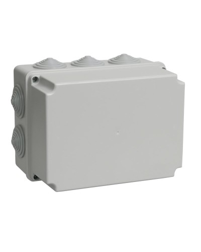 Коробка распаячная КМ41246 190х140х120 открытой проводки IP55 10 гермовводов серая (UKO10-190-140-120-K41-55). Коробка распаячная безгалогенная (HF). IEK в Астрахани