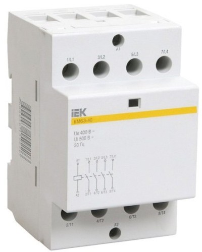 Контактор модульный КМ63-40 AC/DC (MKK21-63-40). Контактор модульный. IEK в Астрахани