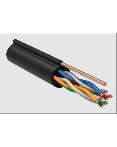 GENERICA U/UTP 5E 24AWG 4PR LDPE трос черный (BC3-C5E04-159-305-R-G). Кабель «витая пара» (LAN) для структурированных систем связи. IEK в Астрахани