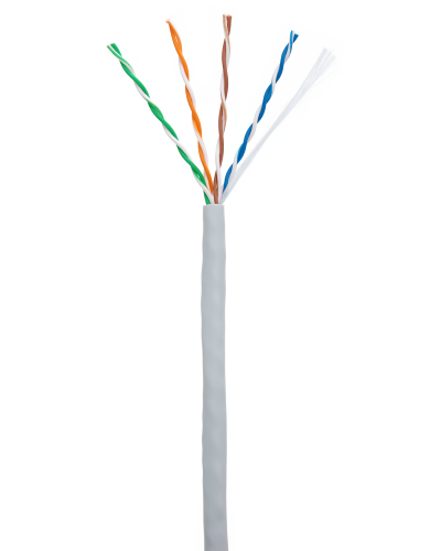 U/UTP 4pair, Cat5e, In, PVC (CCA-UU004-5E-PVC-GY). Кабель «витая пара» (LAN) для структурированных систем связи. NETLAN в Астрахани