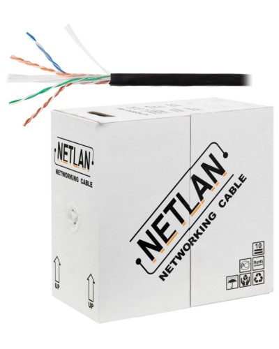 U/UTP 4pair, Cat6, Solid, Out, PE (EC-UU004-6-PE-BK). Кабель «витая пара» (LAN) для структурированных систем связи. NETLAN в Астрахани