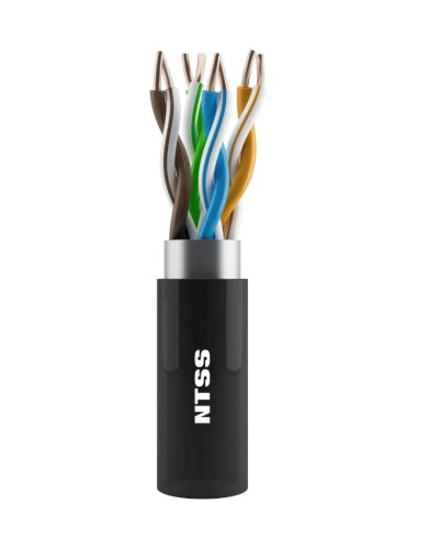 NTSS-OUT-UTP4-5Е-PE-BL кат.5E UTP 4 пары 24AWG PE внешний 305м черный. Кабель «витая пара» (LAN) для структурированных систем связи. NTSS в Астрахани
