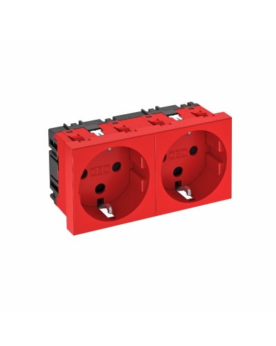 STD-D0 SRO2, (6120028). Розетка 0° двойная 2х2К+З, со шторками, 16А 250В красная. OBO Bettermann в Астрахани