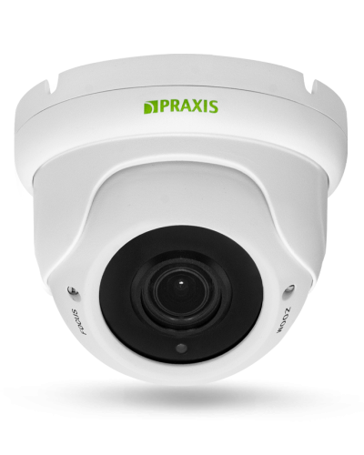 PP-7141IP 2.8-12 AUDIO. Видеокамера IP купольная. Praxis в Астрахани