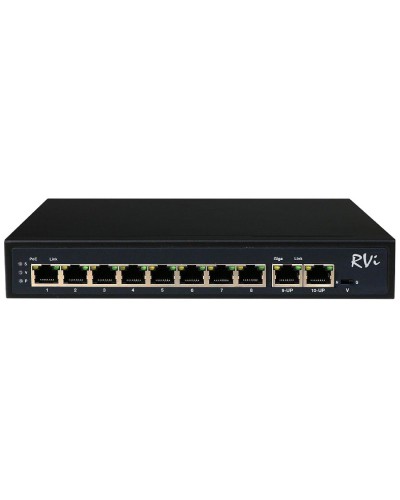 RVi-1NS08F-2T (1G). Коммутатор с питанием по PoE. RVi в Астрахани
