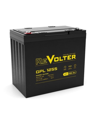 Revolter GPL 1255. Аккумулятор автомобильный герметичный свинцово-кислотный. Revolter в Астрахани