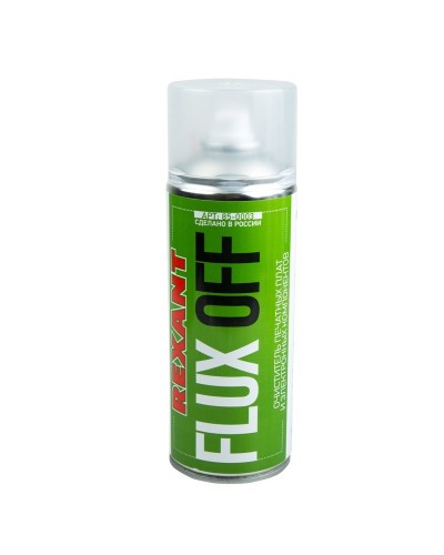 Очиститель печатных плат FLUX OFF, REXANT, 400 мл, аэрозоль (85-0003): Баллон с очистителем в Астрахани